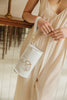 "HIGH ON EMOTION" OFF WHITE GOLD BARREL BAG