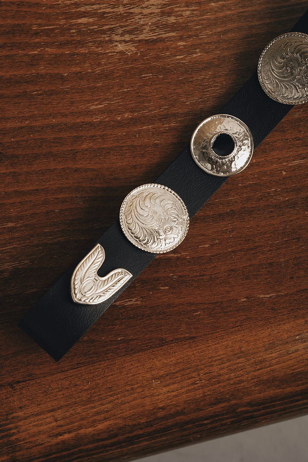 "MORE THAN A WOMAN" BLACK NICKEL BELT