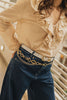 "DANCING WITH MY SELF" GOLD CHAIN BELT