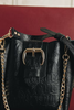 "MISSING" BLACK GOLD LEATHER BAG