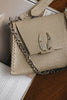 "WINGS" BEIGE NICKEL SHOULDER BAG