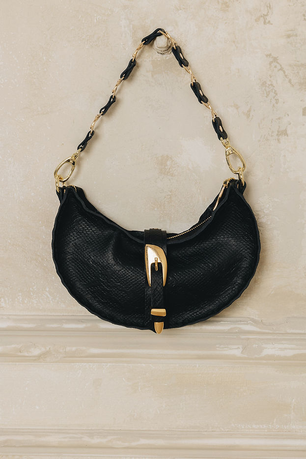 "MORE THAN THIS" BLACK GOLD SHOULDER BAG