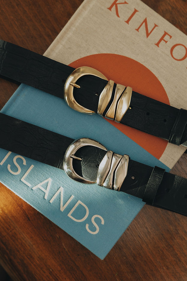 "LOVE OVER GOLD" BLACK GOLD BELT