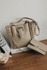 "MISSING" STONE BEIGE GOLD SHOULDER BAG