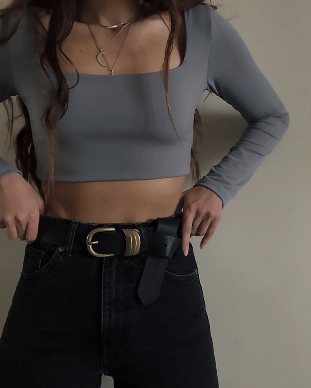 "MINIMAL" BLACK BRONZE BELT