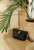 "LA ISLA BONITA" BLACK GOLD CLUTCH BAG