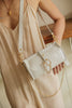 "HIGH ON EMOTION" OFF WHITE GOLD BARREL BAG
