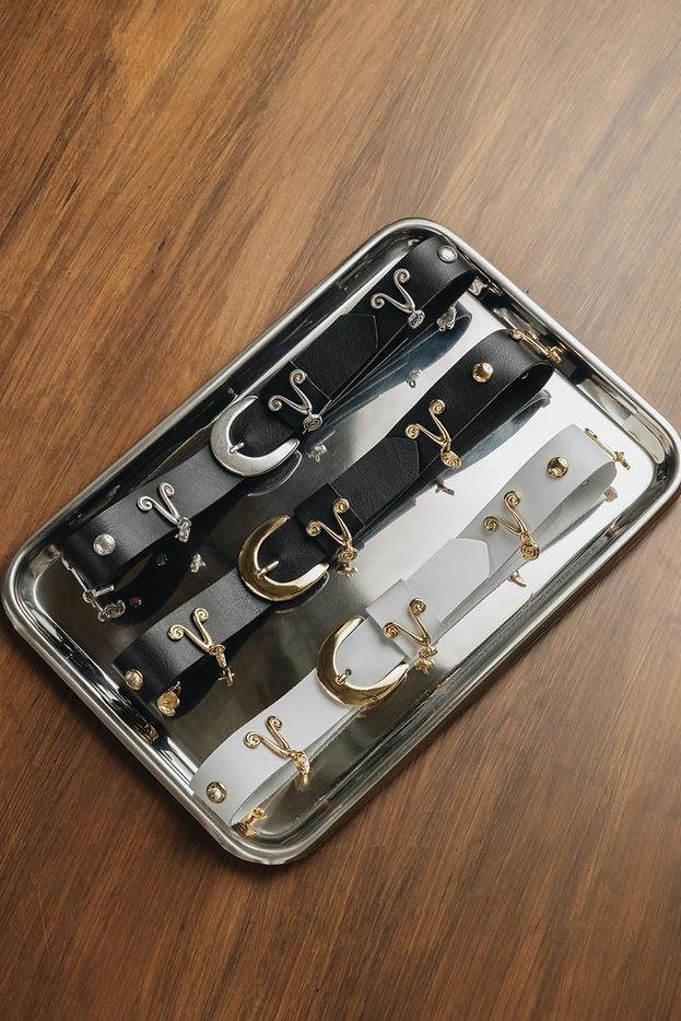 "DROP BABY DROP" BLACK GOLD BELT