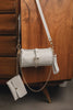"HIGH ON EMOTION" OFF WHITE GOLD BARREL BAG