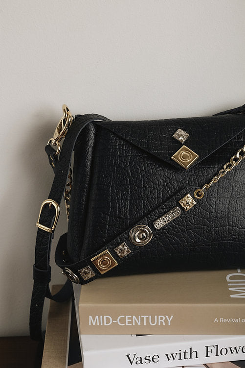 "BEAUTIFUL THINGS"BLACK GOLD SHOULDER BAG