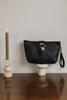 "LA ISLA BONITA" BLACK GOLD CLUTCH BAG