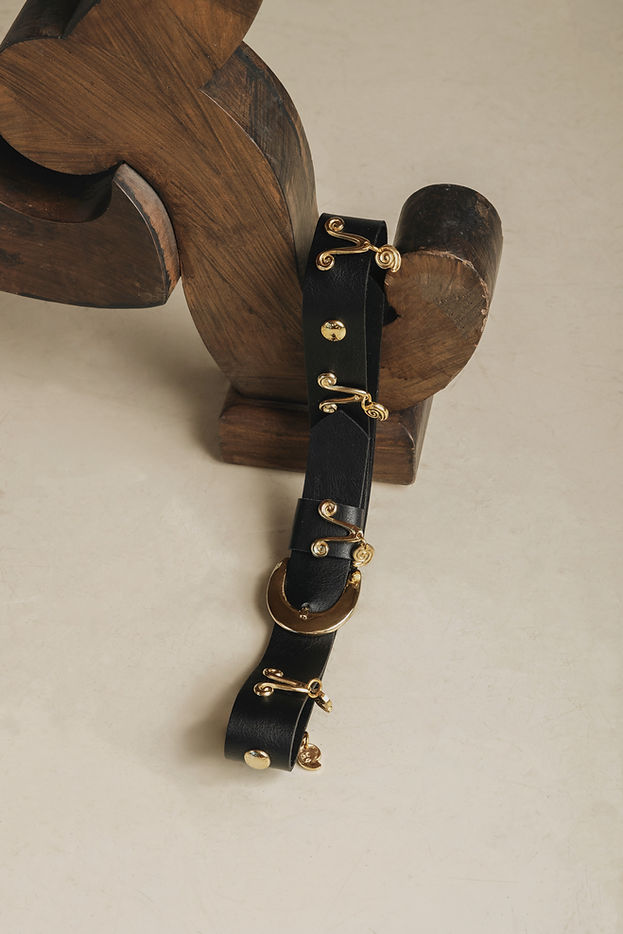 "DROP BABY DROP" BLACK GOLD BELT