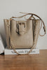 "MISSING" STONE BEIGE GOLD SHOULDER BAG