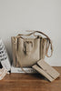 "MISSING" STONE BEIGE GOLD SHOULDER BAG