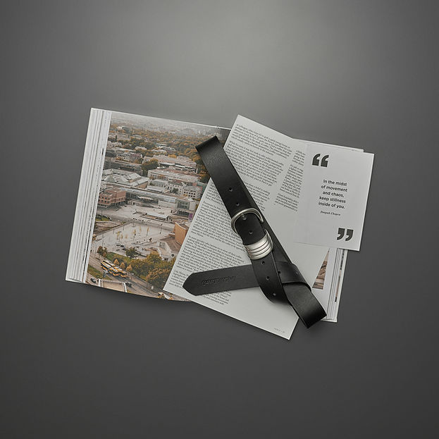 "MINIMAL" BLACK NICKEL BELT