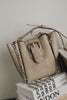 "MISSING" STONE BEIGE GOLD SHOULDER BAG