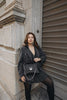 "WINGS" BLACK NICKEL SHOULDER BAG