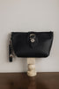 "LA ISLA BONITA" BLACK NICKEL CLUTCH BAG