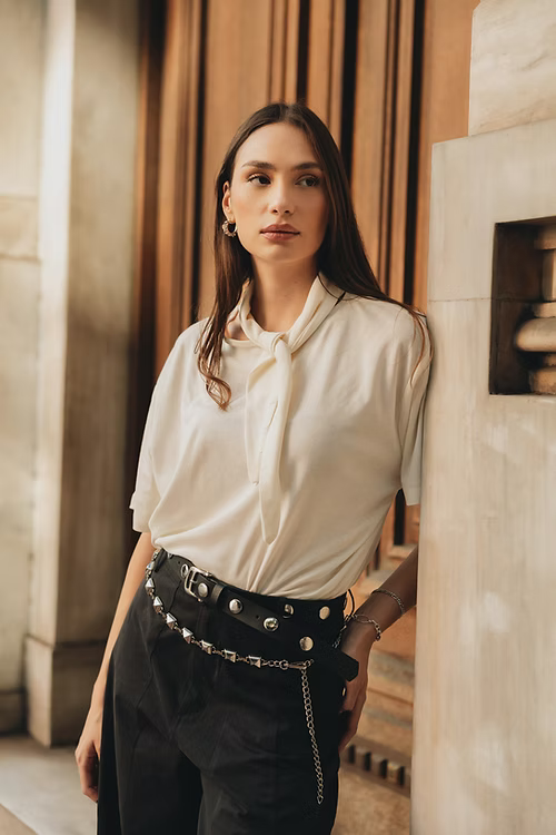 "RECKLESS" SILVER CHAIN BELT