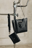 "MISSING" BLACK NICKEL LEATHER BAG