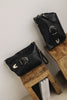 "RHIANNON" BLACK GOLD CLUTCH BAG