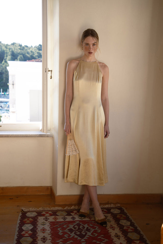 STANCE DRESS BUTTER YELLOW