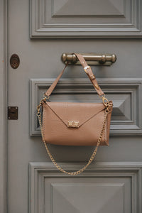 "SKY" MOCHA GOLD SHOULDER BAG