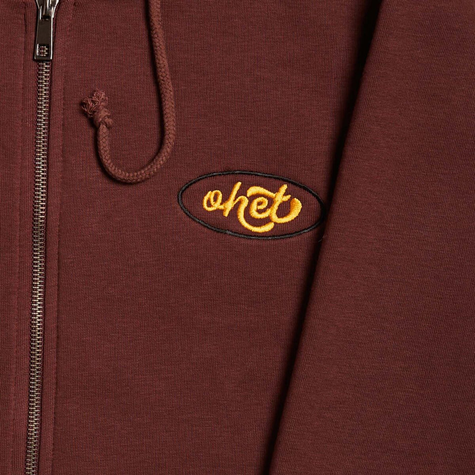 BROWN ZIP-HOODIE NAMETAG
