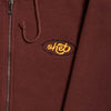 BROWN ZIP-HOODIE NAMETAG