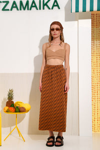 CARIBBEAN SKIRT BROWN