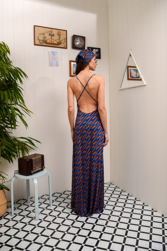 CHILL ISLAND MAXI DRESS |BLUE