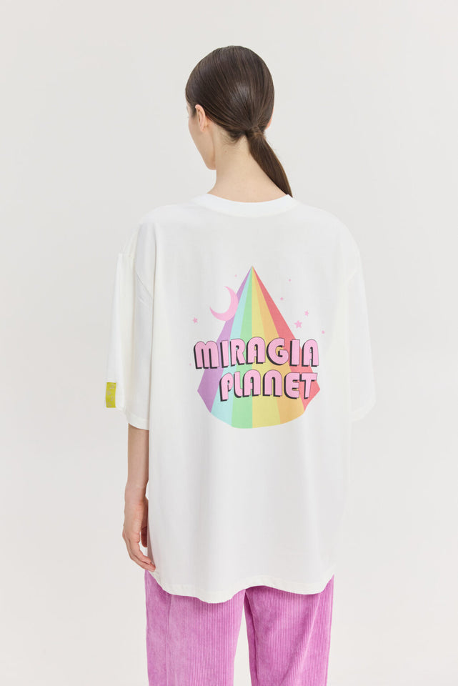 CHEETAH OFF WHITE T-SHIRT RAINBOW FLOYD