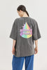 CHEETAH USED GREY T-SHIRT RAINBOW FLOYD