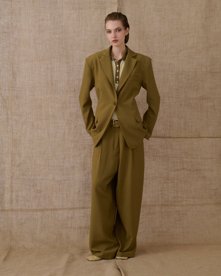 KHAKI SLIM FIT BLAZER