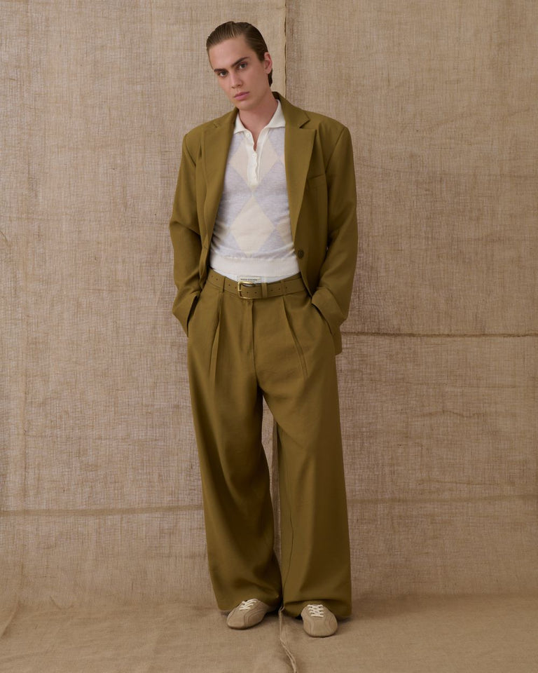 KHAKI SLIM FIT BLAZER