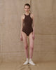 BROWN ONE-PIECE SWIMSUIT