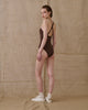 BROWN ONE-PIECE SWIMSUIT