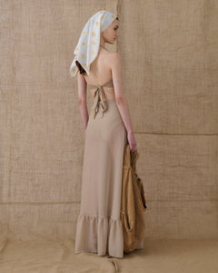 BEIGE RUFFLED SKIRT