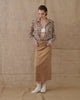 BEIGE MIDI SUEDE SKIRT