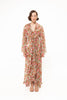 PINK FLORAL RUFFLED KIMONO