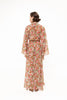 PINK FLORAL RUFFLED KIMONO