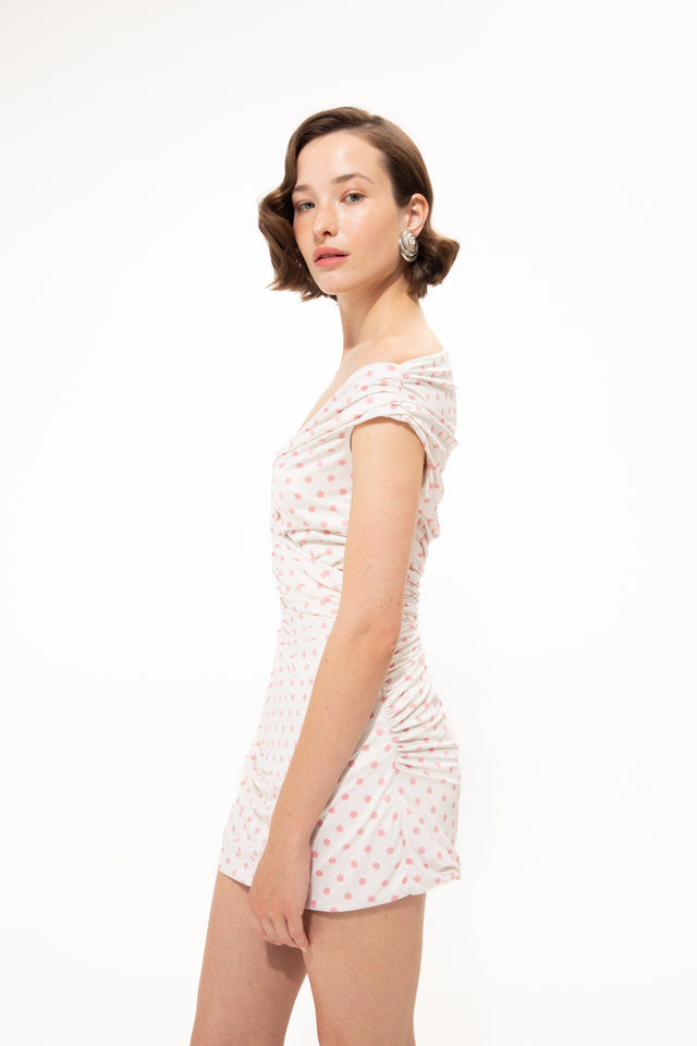 POLKA DOT MINI DRESS