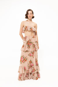 PINK ROMANCE RUFFLED SKIRT