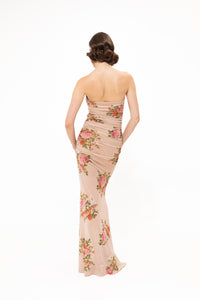 PINK ROMANCE STRAPLESS MESH DRESS