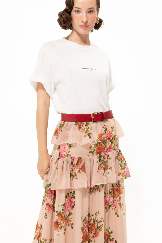 PINK ROMANCE RUFFLED SKIRT