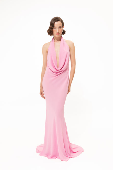 BRIGHT PINK MAXI GOWN