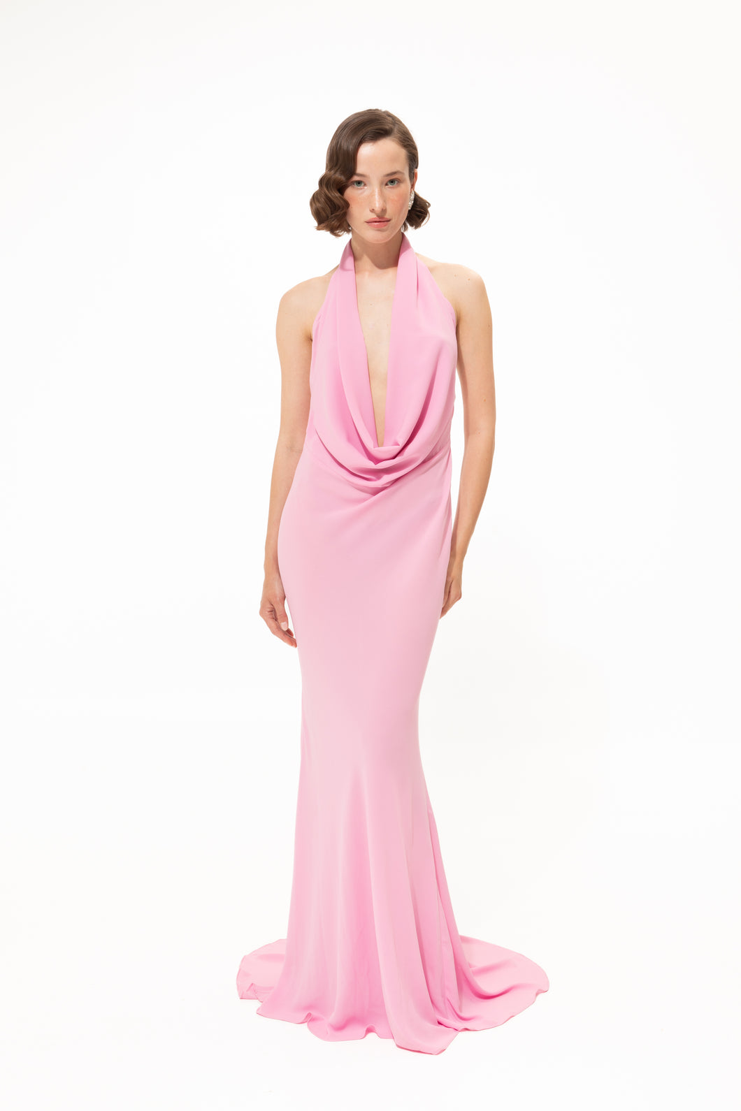 BRIGHT PINK MAXI GOWN