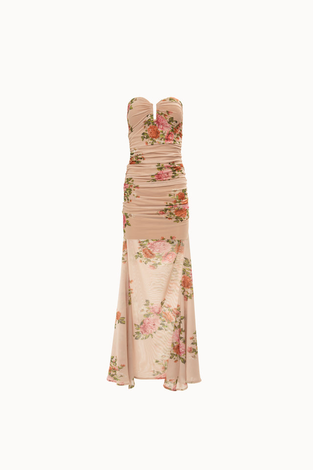 PINK ROMANCE STRAPLESS MESH DRESS