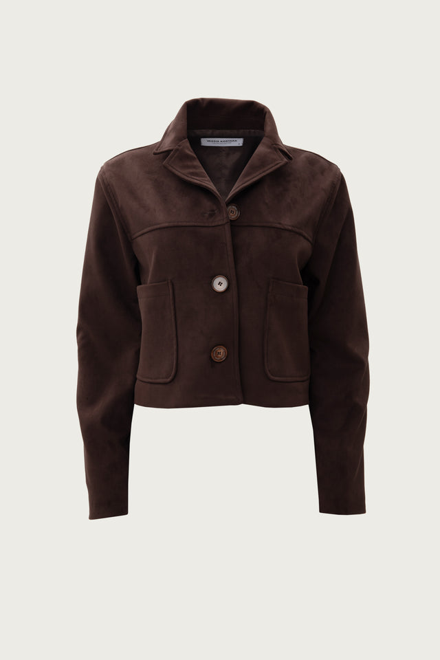 BROWN SUEDE JACKET