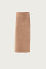BEIGE MIDI SUEDE SKIRT